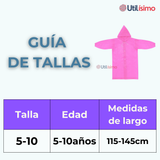 Poncho Impermeable Niño Tiras reflectantes Azul