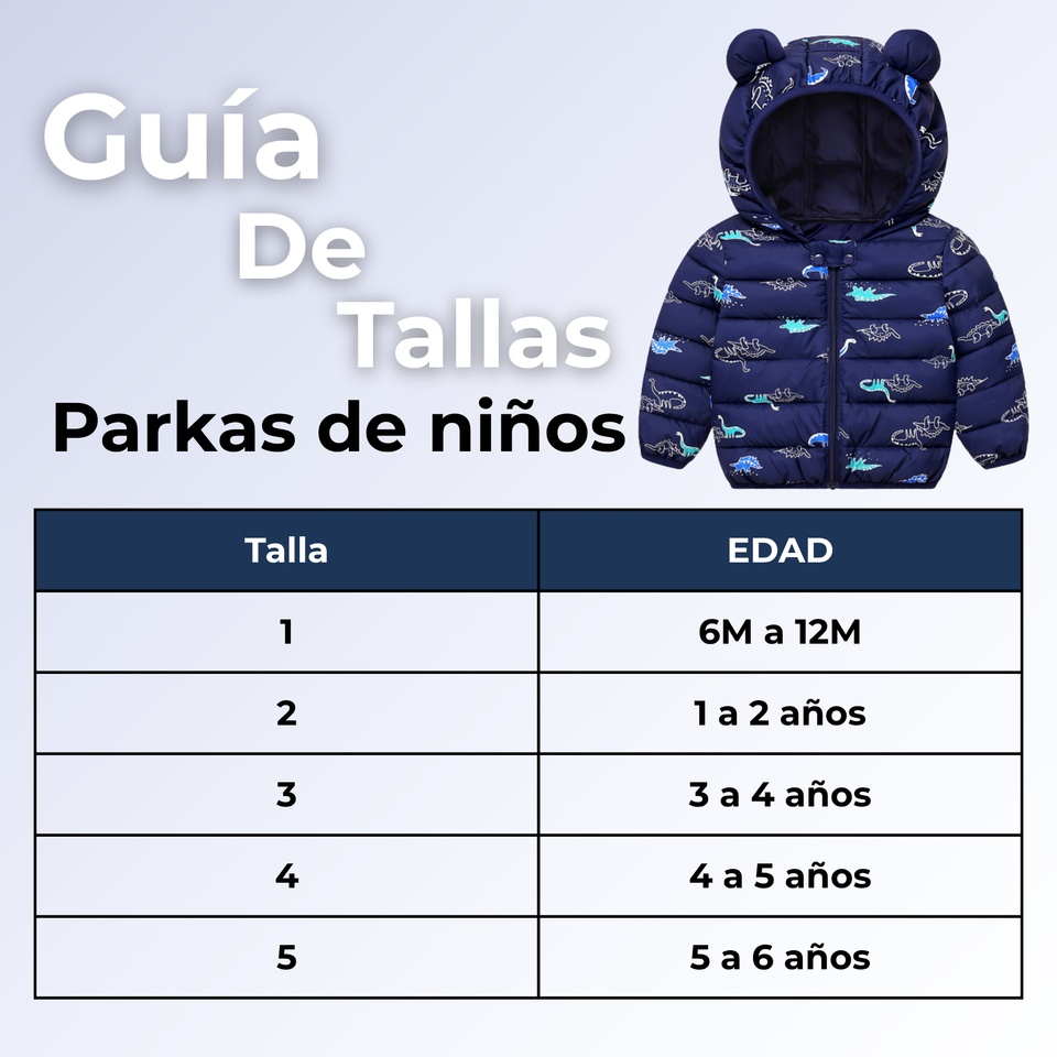 Parka Térmica Con Capucha Y Orejitas Estampado Dinosaurio Niño