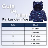 Parka Térmica Con Capucha Y Orejitas Estampado Dinosaurio Niño