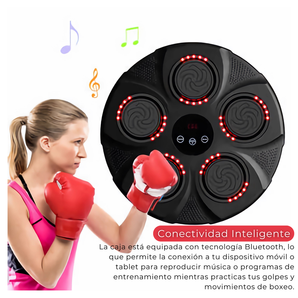 Máquina Boxeo Musical Bluetooth Recargable USB Entrenamiento Adultos Niños Pared