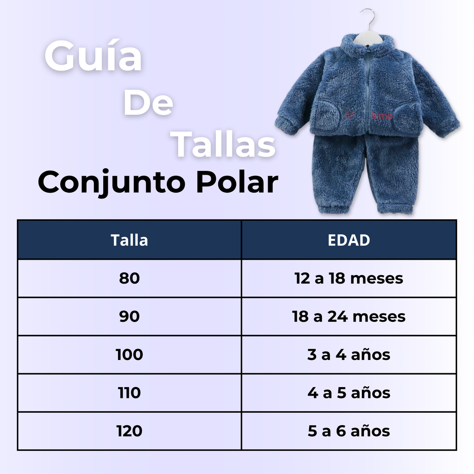 Conjunto Frizado Polar 2 Piezas Niño Azul