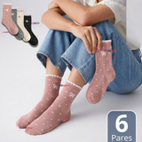 Pack 6 Pares Calcetines Mujer Juvenil Surtidos 65% Algodón Transpirables