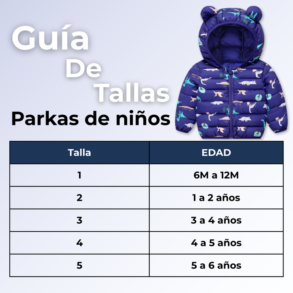 Parka Térmica Con Capucha Y Orejitas Estampado Dinosaurio Niño