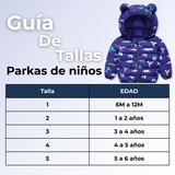 Parka Térmica Con Capucha Y Orejitas Estampado Dinosaurio Niño