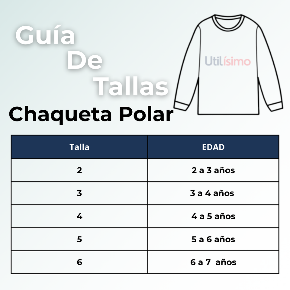 Chaqueta 100% Polar Niño Manga Larga Blanco