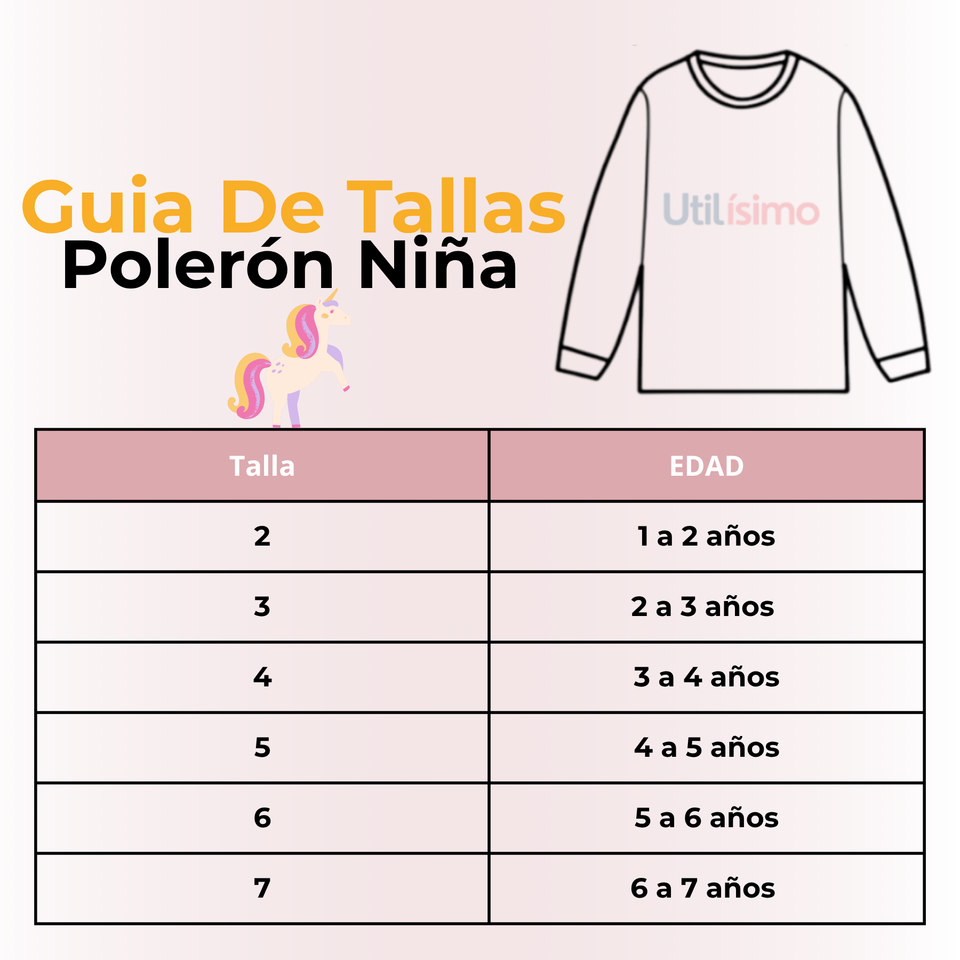 Polerón Algodón Cuello Redondo Niña Amarillo Unicornio