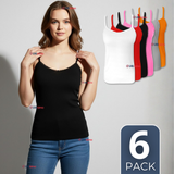 Pack 6 Camisetas Poleras Pabilo Básica Lisa Transpirable Mujer Colores Surtidos