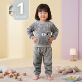 Conjunto Buzo Polerón Frizado Niños Bebes Corderito Liso 2 Piezas