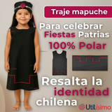 Traje Vestido Mapuche Niña 0 Meses hasta Talla S Vestimenta Típica