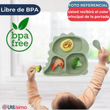 Set De Alimentación Bebé Silicona De Formas 6 Piezas Libre BPA