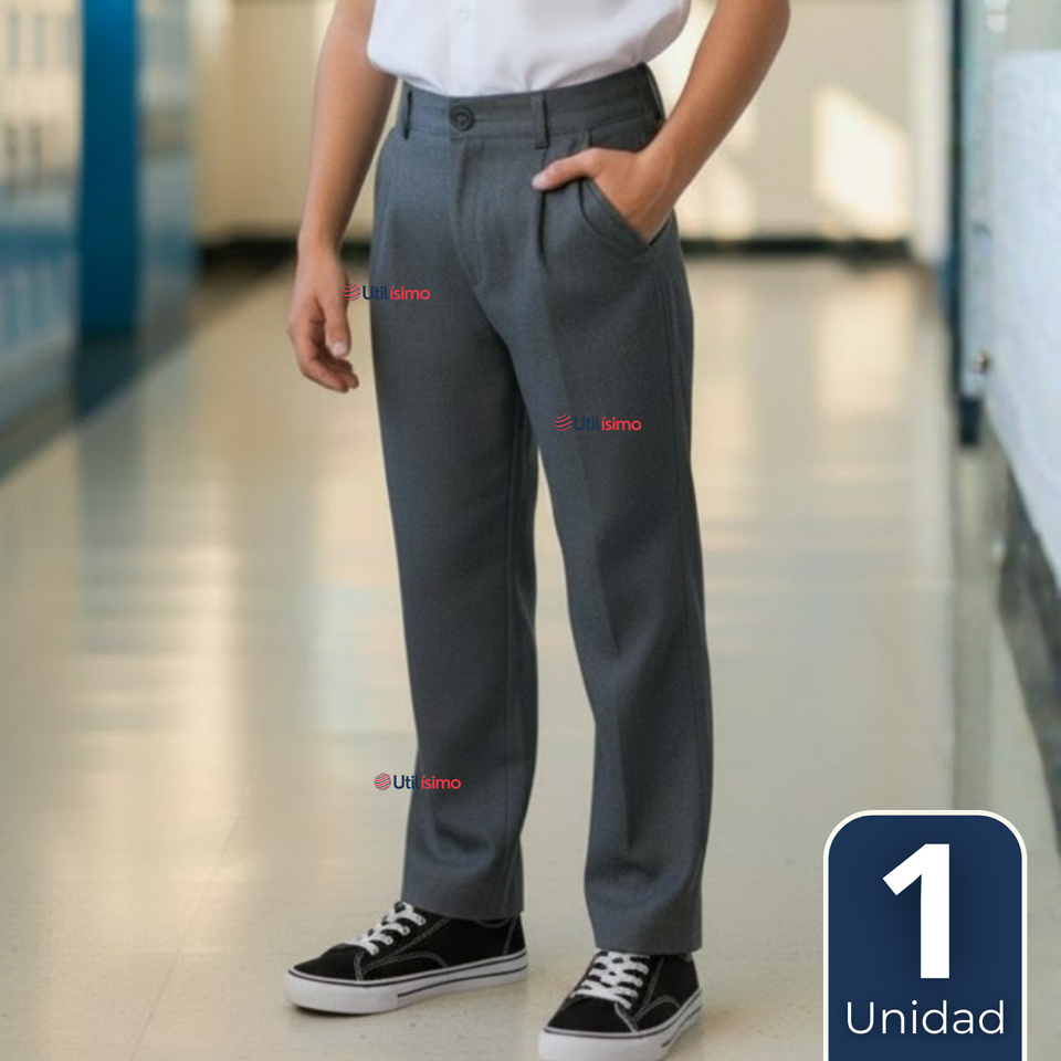 Pantalón Escolar Colegio Clásico Niño Gris