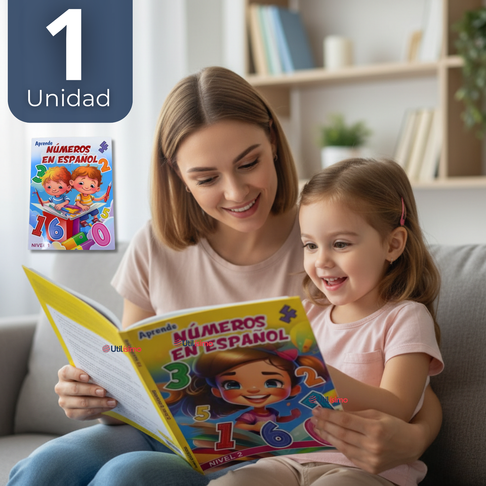 Libro De Aprendizaje Números En Español Educativo Diseños Surtidos