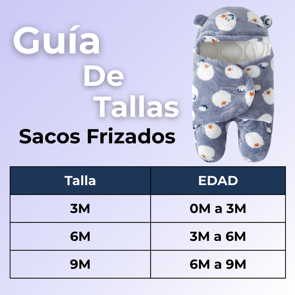 Osito Saco De Bebé Frizado Con Diseños Surtidos 3 a 9 Meses Niño