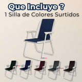 Silla Plegable Portátil Playa Camping Picnic Colores Surtidos