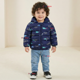 Parka Con Capucha Térmica Poliester Niño Dinosaurio