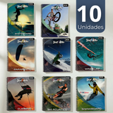 Pack 10 Cuadernos Universitario SportX Action Ross 7mm 100 hojas Diseños Surtidos