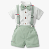 Conjunto de Vestir con Tirantes Camisa Pantalón Corto Algodón