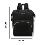 Mochila Maternal Bolso Pañalera Nylon Bebé Diseño Unicolor Térmica e Impermeable
