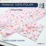 Set Manta Frazada Polar Para Bebé Niña + Peluche de Apego