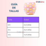 Pack 3 Calzón Pantys Niña Entrenamiento Algodón Absorbente Transpirable Cintura Elástica