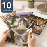 Pack 10 Cuadernos Universitario Animal & Places Ross 7mm 100 hojas Diseños Surtidos