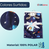 Set Manta Frazada Polar Para Bebé Niño + Peluche de Apego