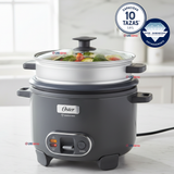 Oster Arrocera 3 en 1, 10 Tazas de Capacidad Función de Sofrito, Vaporera, Recubrimiento Antiadherente Oster DiamondForce, CKSTRC10DFSKE