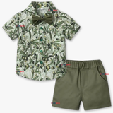Conjunto de Vestir Camisa Con Lazo Y Pantalón Corto Algodón