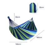 Hamaca 100% Algodón 2 Plaza Colgante 150x180cm Azul Verde