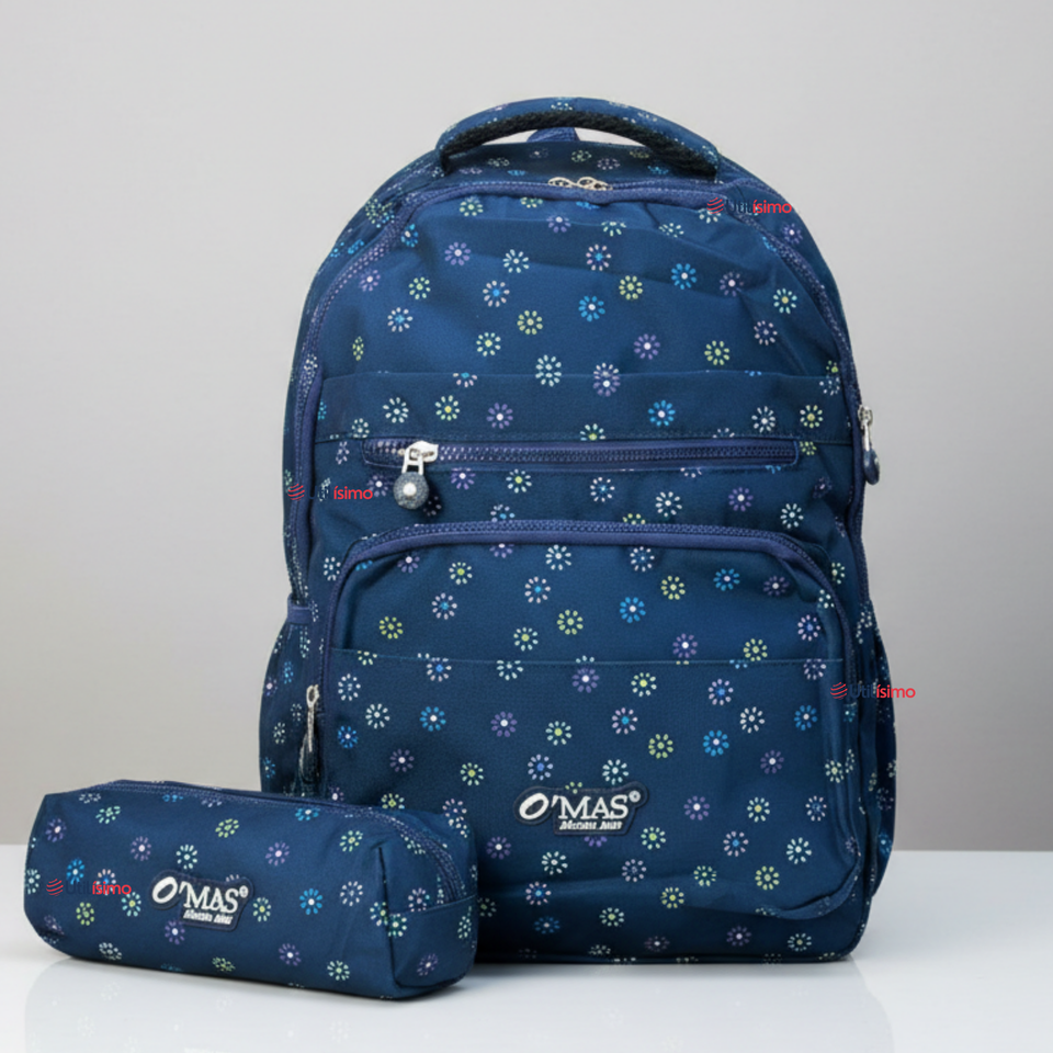Mochila Escolar Con Estuche 46cm Poliéster Impermeable Niña Juvenil