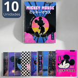 Pack 10 Cuadernos Universitarios Mickey Mouse Proarte 7mm 100 Hojas Diseños Surtidos
