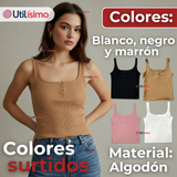 Camiseta Polera 100% Algodón Básica Lisa Mujer Colores Surtidos