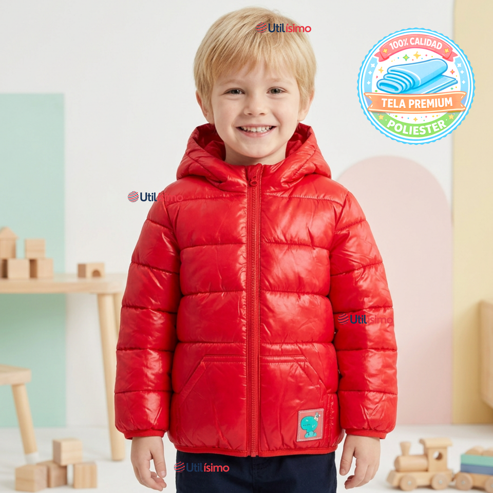 Parka Dinosaurio Con Capucha Manga Larga Niño Jump Kids