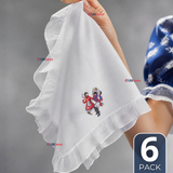 Pack 6 Pañuelos Baile Cueca 28cm Con Vuelo Pareja Bailando Algodón Fiestas Patrias