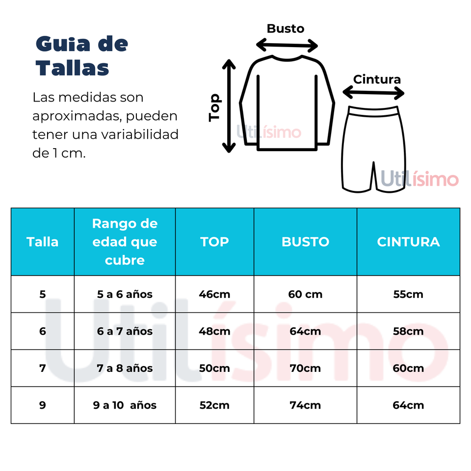 TRAJE DE BAÑO SPF UV50+ 2 PIEZAS MANGA LARGA NIÑO FISH NAVY