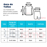 TRAJE DE BAÑO SPF UV50+ 2 PIEZAS MANGA LARGA NIÑO FISH NAVY