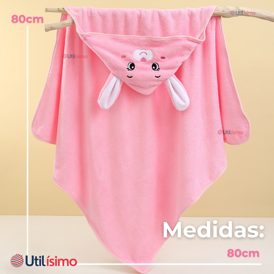 Toalla de Bebé Con Capucha Animales Surtido Niña