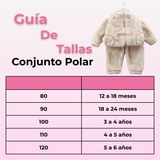 Conjunto Frizado Polar 2 Piezas Niña Blanco