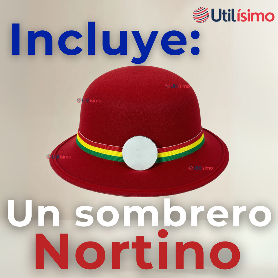 Sombrero Nortino Fiestas Patrias Gorro Niña Baile Danzas Rojo