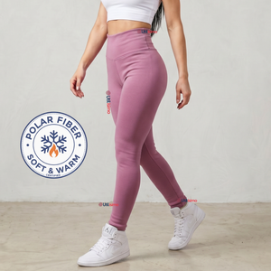 Calza Polar Con Chiporro Térmica Mujer Elasticada Pink