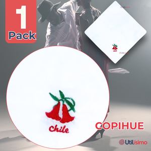 Pañuelo Baile Cueca 36 CM Bordado COPIHUE Fiestas Patrias