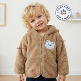 Polerón Con Capucha Forro Polar Bebe Niño Oso Abrigo Invierno