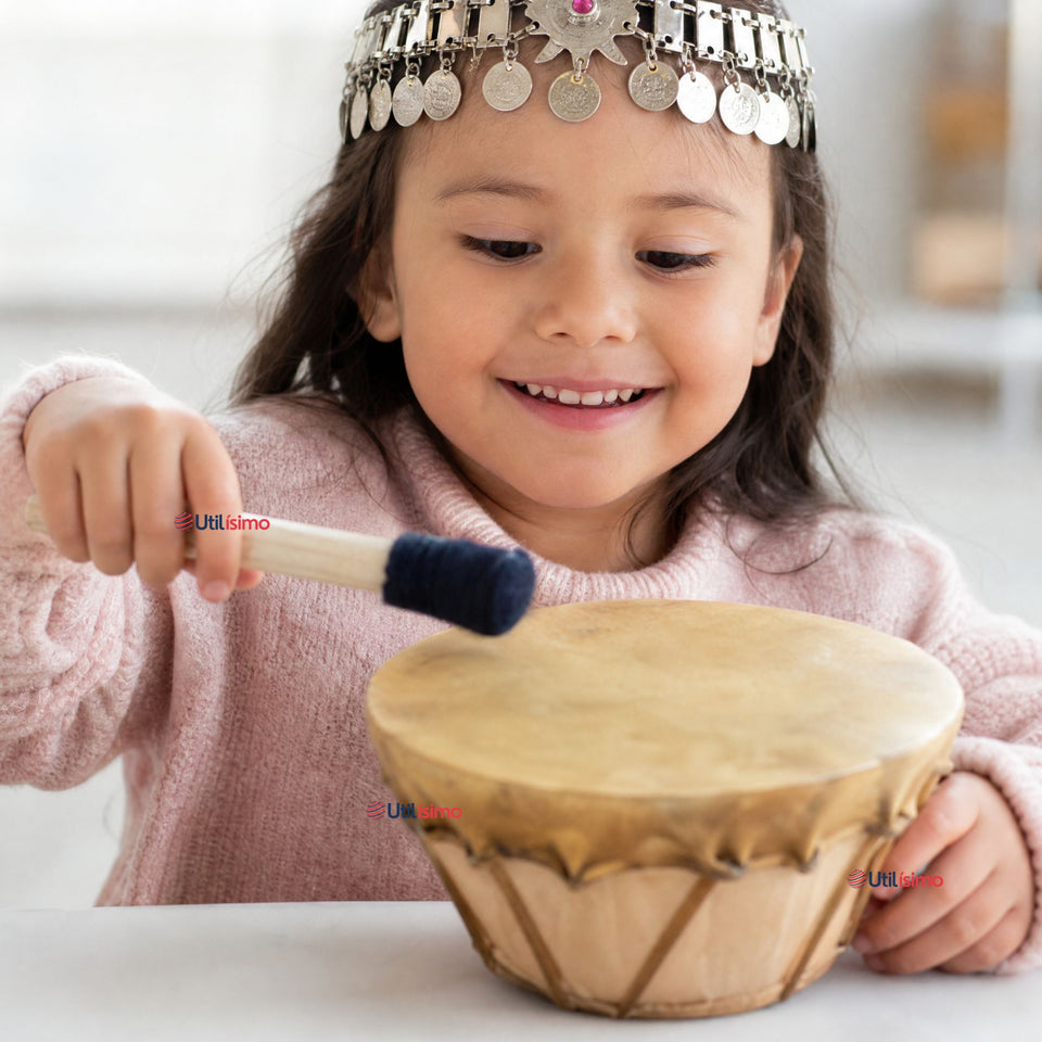 Kultrun Mapuche Instrumento musical Baile Típico 16cm