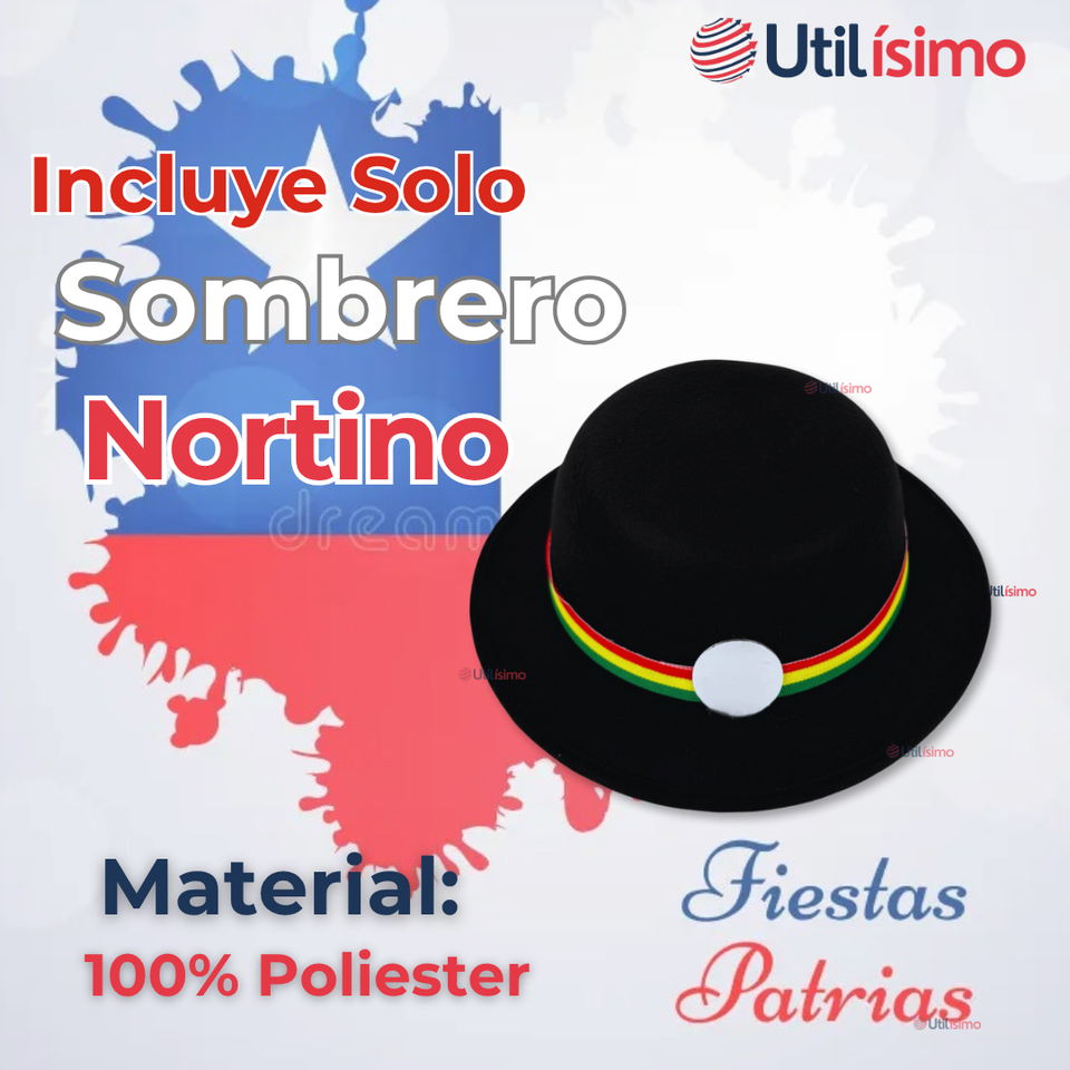 Sombrero Nortino Niña Fiestas Patrias Baile Nortino