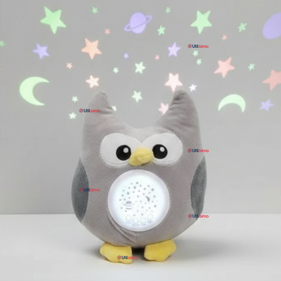 Peluche Búho Espantacuco Con Luz Y Sonido Para Bebé Niño Niña