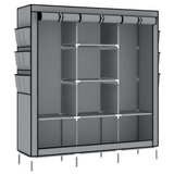 Práctico Armario Closet Ropero Portátil De Tela Color Grey
