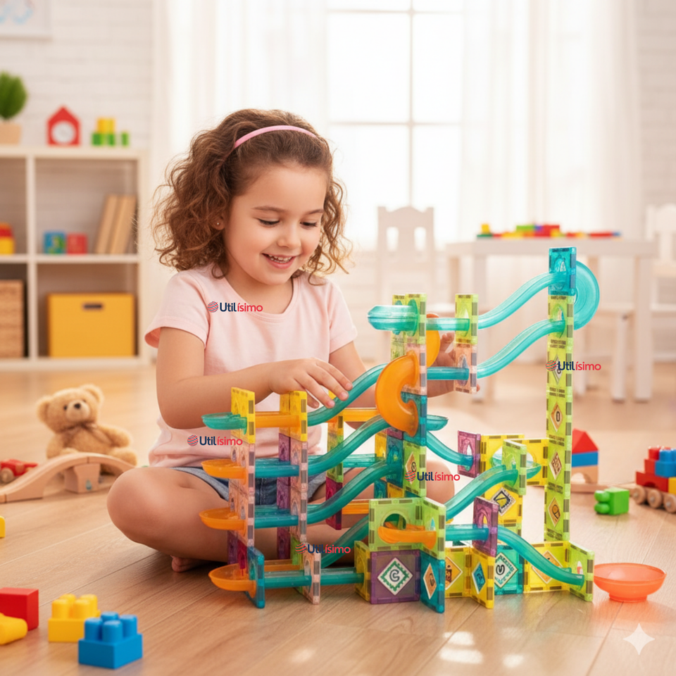 Pista Armable Lego Magnético de 160 Piezas para niños