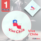 Pañuelo Baile Cueca 45CM Bordado Viva Chile Fiestas Patrias