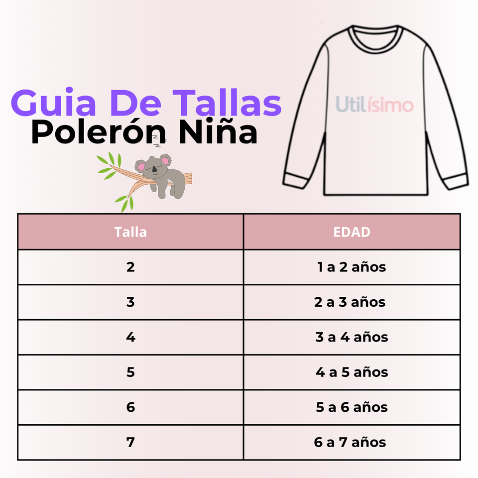 Polerón Algodón Cuello Redondo Niña Morado Animales