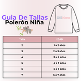 Polerón Algodón Cuello Redondo Niña Morado Animales